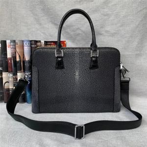 Authentic Exotic Stingray Skin Businessmen Laptop Briefcase Genuine Real Crocodile Leather Male Working Purse Handbag