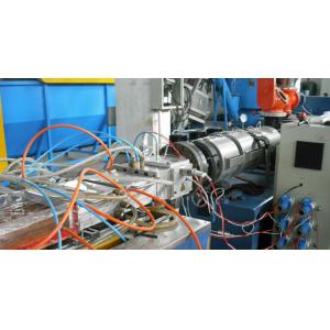 China Twin Screw Extruder Small Plastic PVC Profile Extrusion Line For Skirting Wall Corner supplier