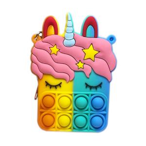 Baby Silicone Products Toy Girls Girls Bag MHC Hot Sellers Unicorn Stress Relief Silicone Bag Popular Fingertip Wallet