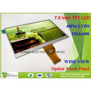 China 1024x600 40 Pin Lvds Tft Display , 7 Inch Lcd Screen Replace ZJ070NA - 01B supplier