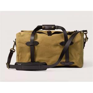 Khaki Retro Shoulder Weekender Waxed Men'S Canvas Travel Duffel Bags