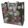 China Waterpaint Dots PP Woven Reusable Carrier Bags Big Capacity , Nylon Tape Handle wholesale