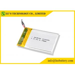 Environmental 3.7V Lithium Polymer Battery Mobile Phones battery 210mah Li Po 203040 lithium battery LP203040 lipo cell
