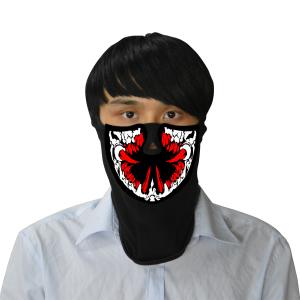 China Hot Sales! Wholesale  Funny Festival Cosplay Costume el Mask Flashing Light Up Rave Face LED Mask Music EL panel DJ Mask supplier