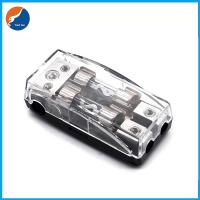China 2 Positions Ways Distribution Block Car Stereo Audio 10x38mm Glass Tube AGU Fuse Holder on sale