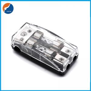 China 2 Positions Ways Distribution Block Car Stereo Audio 10x38mm Glass Tube AGU Fuse Holder supplier