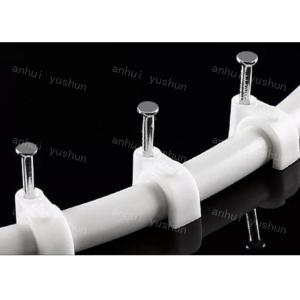 Grampos de cabo de plástico branco PP para gerenciamento de cabos Fiação elétrica Suporte de abraçadeiras de plástico/braçadeiras de cabo