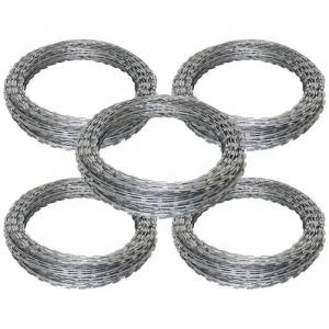 China Customized Concertina Razor Wire , PVC Coated Razor Wire High Tensile supplier