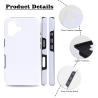 TPU PC Sublimation Phone Case 2 In 1 Heat Transfer iPhone Case For iPhone 16 Pro Max