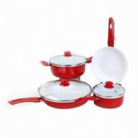 7-piece ceramic cookware/cooking/kitchenware/kitchen/nonstick cookware set 