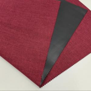 China Red 600D Cation Fabric Plain Style PVC Coated Eco-Friendly Solution supplier