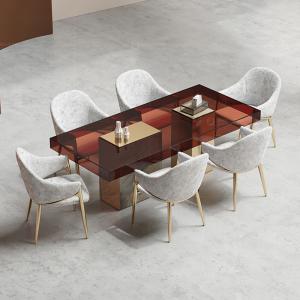 China SS Tempered Glass Chair Dining Table Restaurant Canteen Furniture Set supplier