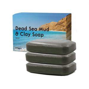 China Private Label Dead Sea Mud Clay Natural Bar Soap Face Body Cleanser Acne Eczema Removal supplier