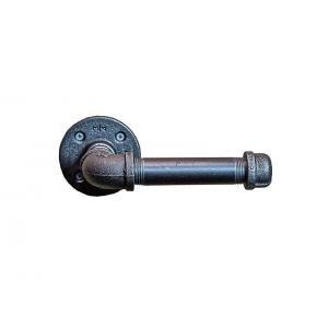 China Black Finished Industrial Pipe Toilet Paper Holder Robe Hook Electroplated supplier