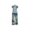 Two Piece Ladies Pajama Sets Nightwear Short Tops & Long Pants Tie Dye Effect