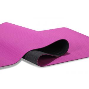 China Rose Red Biodegradable Yoga Mat , Latex Free Yoga Mat Non Slip Surfaces supplier