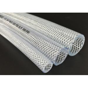 Odorless PVC Transparent Hose , Fiber Braided Hose / Tubing ROHS Approved