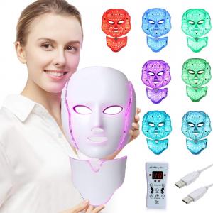 7 Led Light Face Mask Therapy Skin Care Blue & Red Light For Acne Photon Mask