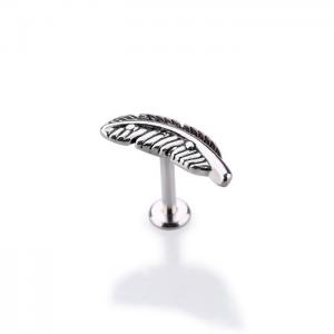 China 316L Surgical Stainless Steel Body Piercing Leaf Labret Stud Body Piercing Unique Lip Rings supplier