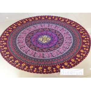 China Serviettes de plage imprimées faites sur commande réactives de velours mou avec le gland 150 * 150cm supplier