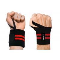 China Custom Logo Sports Protective Gear Nylon Webbing Weight Lifting Wrist Wraps on sale