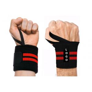 China Custom Logo Sports Protective Gear Nylon Webbing Weight Lifting Wrist Wraps supplier