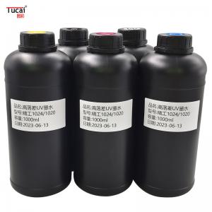 5 colors strong adhesion low odor high drop UV ink for Seiko 1024/1020 for Plastic leather acrylic metal