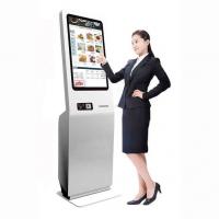 China 43 Inch floor standing Self-service ticket terminal kiosk touchscreen PC workstation with camera printer card reader scanner on sale