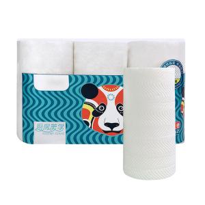 Nontoxic Practical Kitchen Roll Tissue Paper , Sustainable Kitchen Towel Jumbo Roll