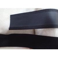 China Polyester Matte Effect Coating Woven Tape , Non Elastic Cord Black Color on sale