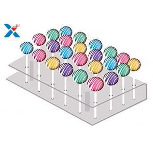 21 Holes Clear Acrylic Cake Pop Stand , Transparent Acrylic Lollipop Stand