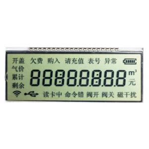 China 20 Pin Positive Reflective HTN LCD Display Customized Water Meter Display supplier