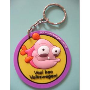 custom made soft 3D rubber pvc logo keychain