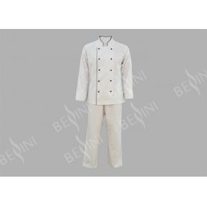 China Anti Shrink Personal Protective Clothing / Womens Chef Clothes Button Front Closure supplier