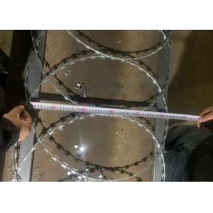 China 500mm Coil Diameter Flat Rape Coils Razor Wire To Security Fence supplier