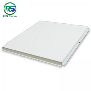 China White Color Galvanized Steel Lay In Metal Ceiling Tiles Customized Size Airport supplier