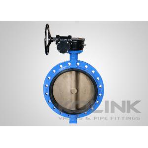 Large Rubber Lined Ductile Iron Butterfly Valve Concentric Gear Operation