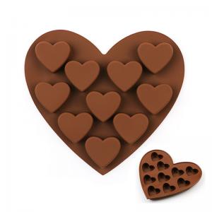 China Multi Shaped 128g 10 Cavities Silicone Chocolate Molds supplier