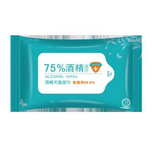 China 10PCS 75% Alcohol Alcohol Cleaning Wipes Hand Antibacterial Wet Wipes supplier