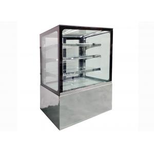 Openable Front Flat Glass 3 Shelves refrigerated Bakery Square Display Cases