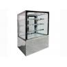 China Openable Front Flat Glass 3 Shelves refrigerated Bakery Square Display Cases wholesale