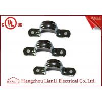 ISO9001 Electro Galvanized EMT Straps Clamps with Two Hole , 3/4" 1" Up to 4"