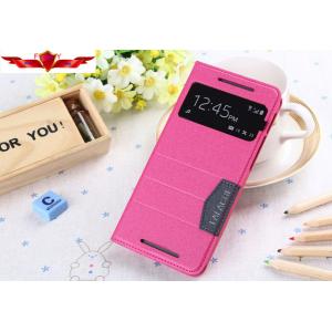 China New Type HTC M8 Smart Sleep/Wake Up Leather Cases With Holder Call ID Display Good Quality supplier