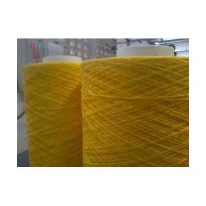 China 2 Ply Colored Yellow Ripcord Twist Polyester Yarn Used For UTP CAT6 Network Cable supplier