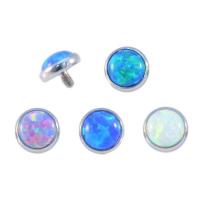 China Opal Dermal Top G23 Titanium Piercing Jewelry 3mm 4mm For Wedding on sale