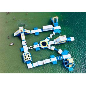 China Free Customized Floating Water Games , Giant Inflatable Sea Water Park For Summer supplier