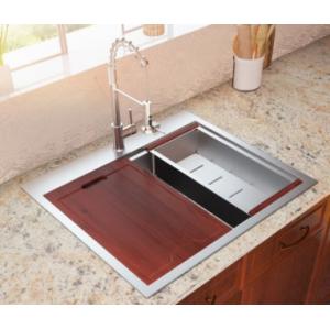 Brushed Stainless Single Bowl Workstation Kitchen Sink Drop In Kitchen Handmade Sink