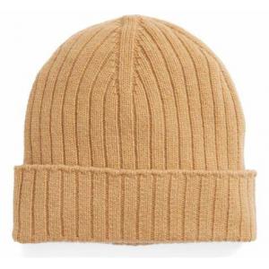 China Unisex Wool Winter Hat , Warm Custom Knitted Beanie Hats Plain Color Strings Buckle Closure supplier