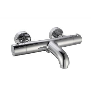 Thermostaic Temperature Adjustable Bath Or Shower Spout Mixer Bathroom Chrome Color Brass Tap Faucet OEM Round Classical