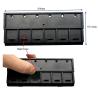 CAT5e/CAT6/CAT6A Patch Panel Front Panel Adapter 6 Slots for RJ45 Keystone UTP Black